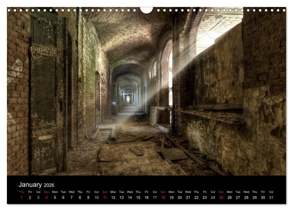 Lost Places - Beauty of decay (CALVENDO Monthly Calendar 2026)