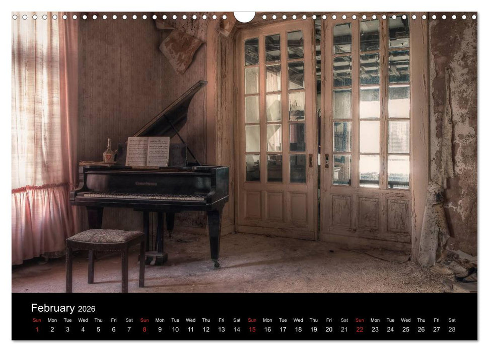 Lost Places - Beauty of decay (CALVENDO Monthly Calendar 2026)
