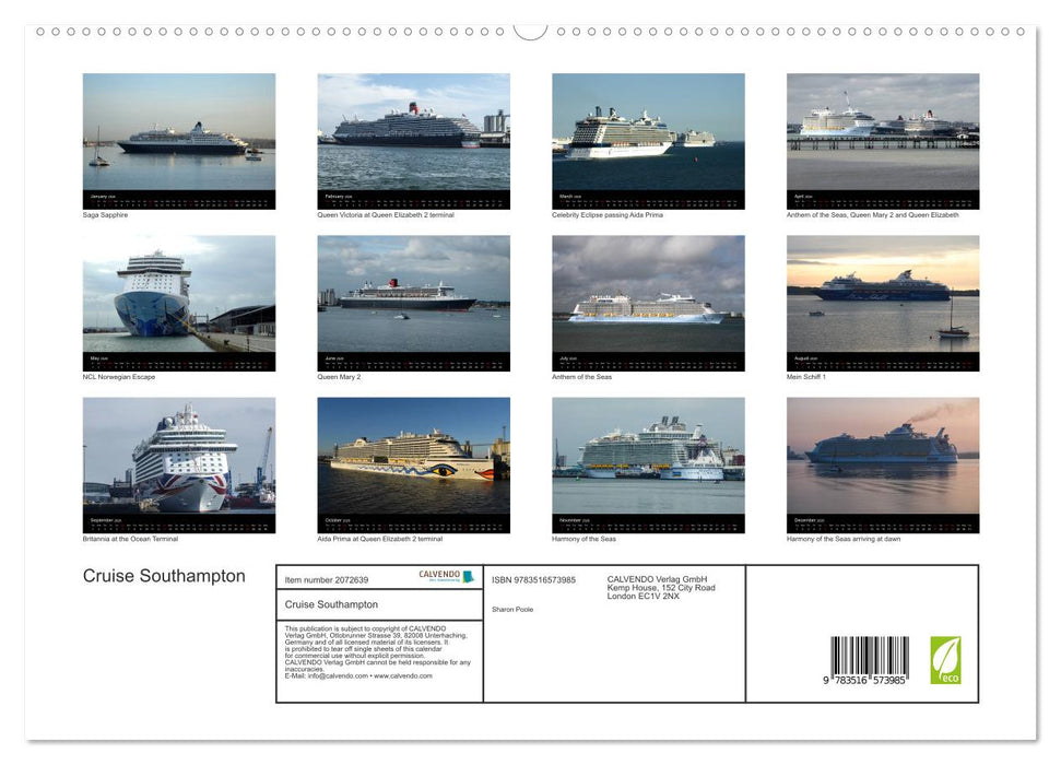 Cruise Southampton (CALVENDO Premium-Calendar 2026)