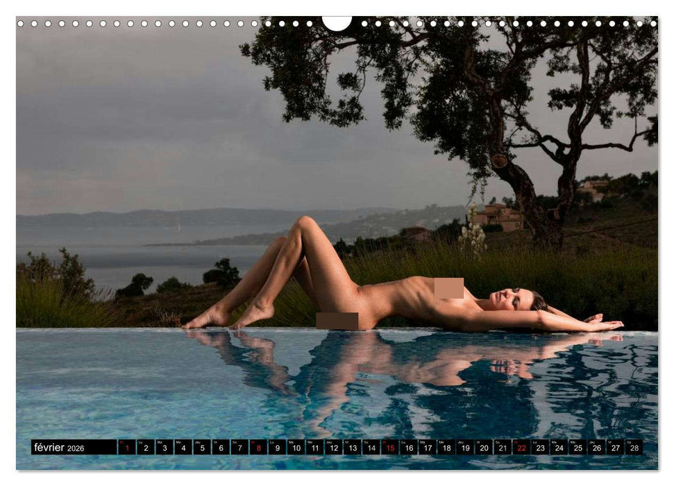 Saint-Tropez Les paysages et le nu (CALVENDO Calendrier mensuel 2026)