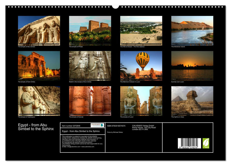 Egypt - from Abu Simbel to the Sphinx (CALVENDO Premium-Calendar 2026)