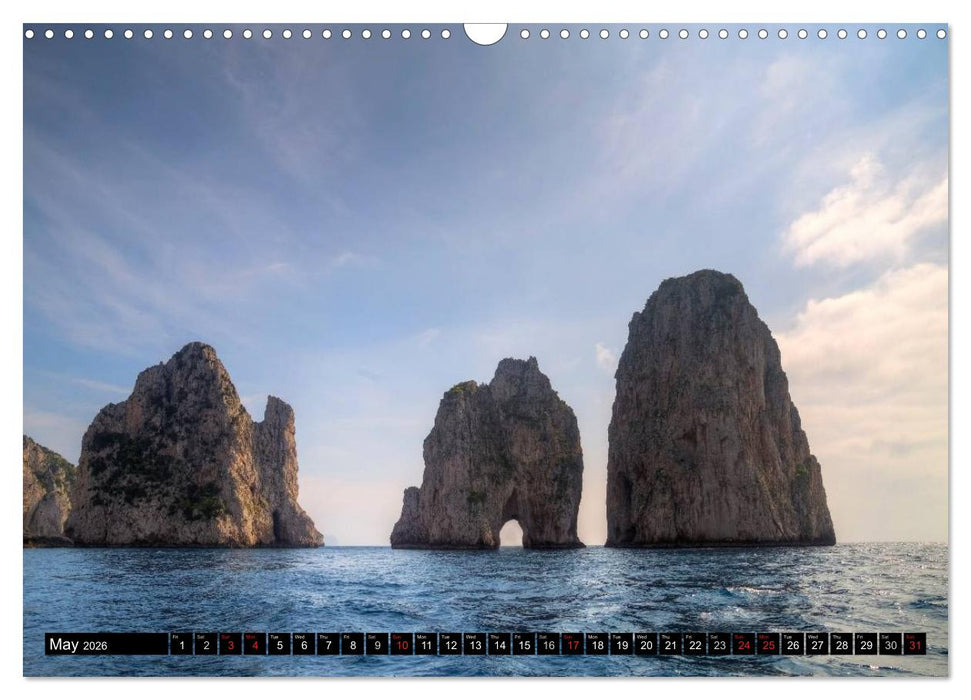Amalfi Coast and Capri (CALVENDO Monthly Calendar 2026)
