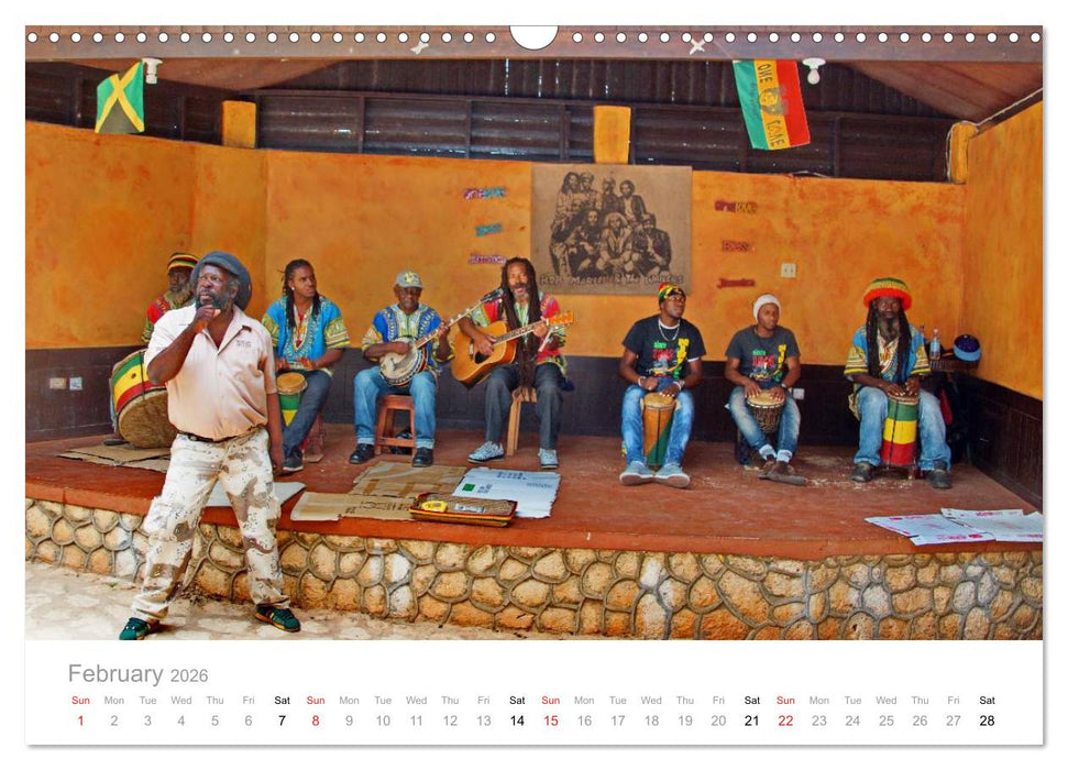 JAMAICA Reggae and the natural paradise (CALVENDO Monthly Calendar 2026)