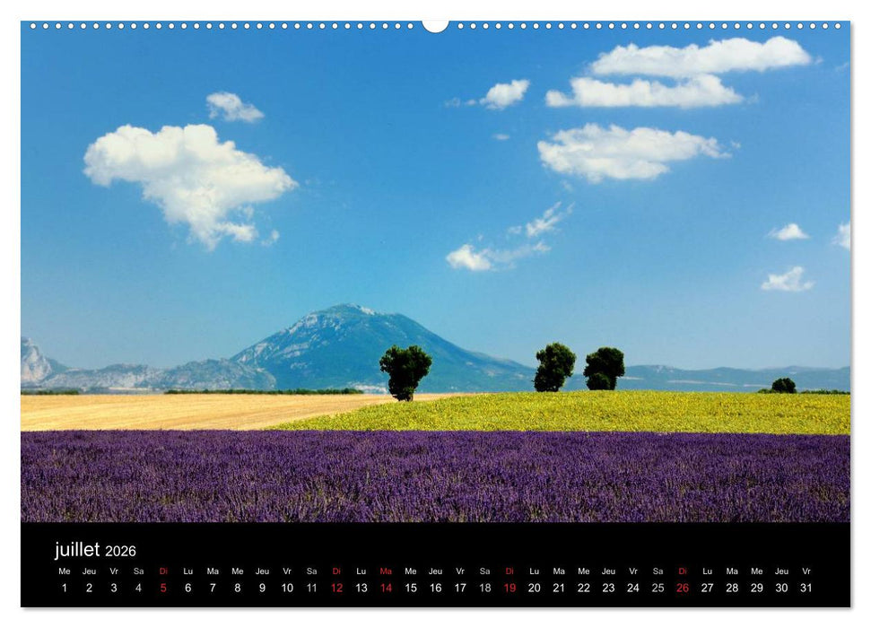 Paysages de Provence (CALVENDO Calendrier supérieur 2026)