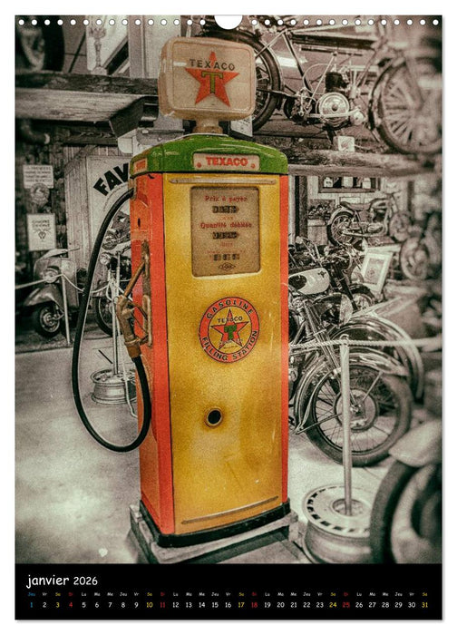 POMPES À ESSENCE VINTAGE (CALVENDO Calendrier mensuel 2026)