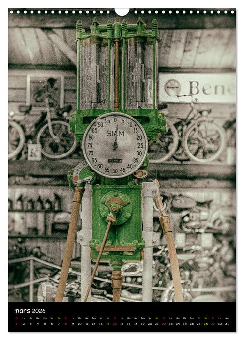 POMPES À ESSENCE VINTAGE (CALVENDO Calendrier mensuel 2026)