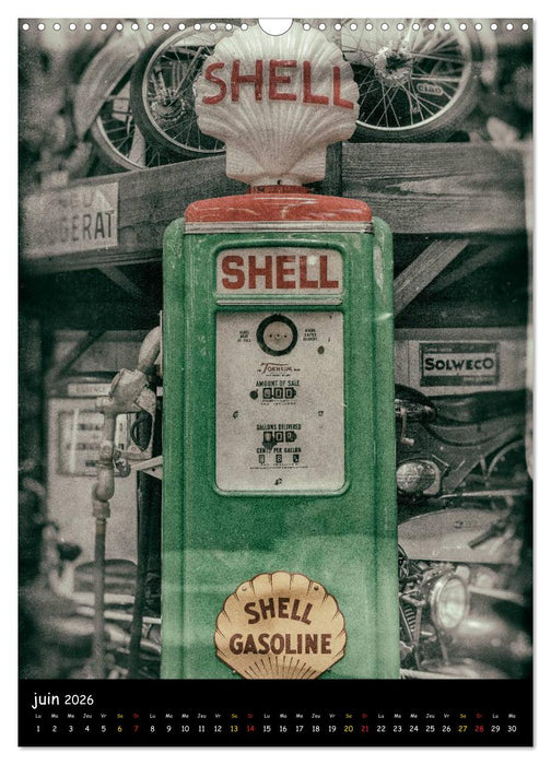 POMPES À ESSENCE VINTAGE (CALVENDO Calendrier mensuel 2026)