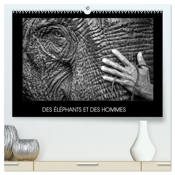 DES ÉLÉPHANTS ET DES HOMMES (CALVENDO Calendrier supérieur 2026)