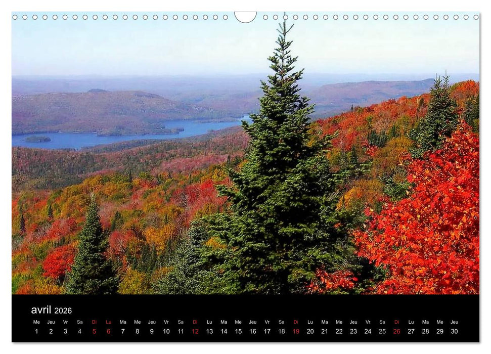 L'été Indien au Mont Tremblant, Québec (CALVENDO Calendrier mensuel 2026)
