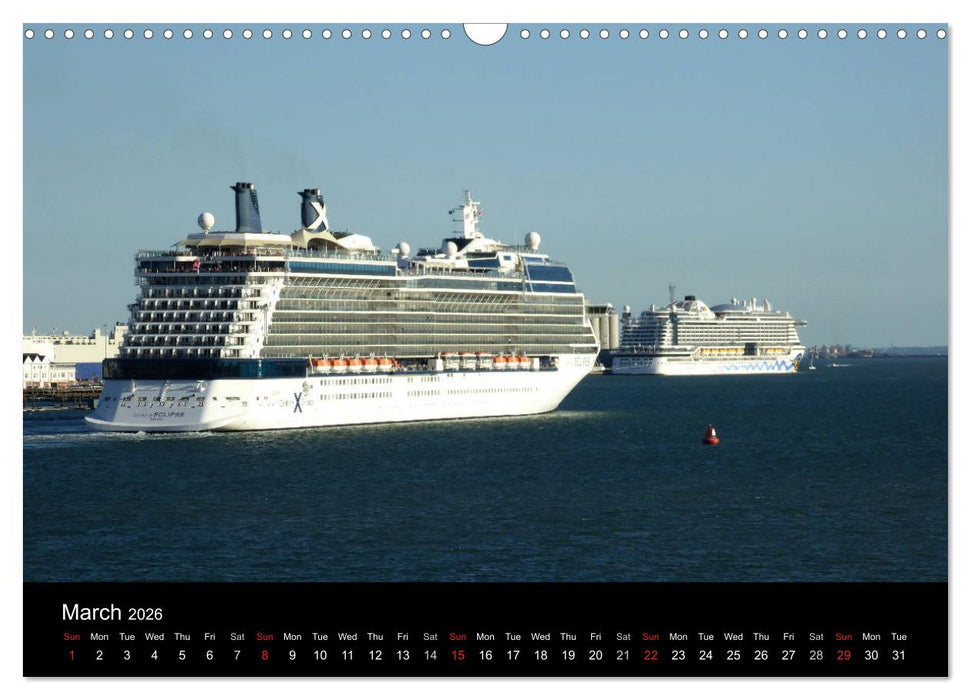 Cruise Southampton (CALVENDO Monthly Calendar 2026)