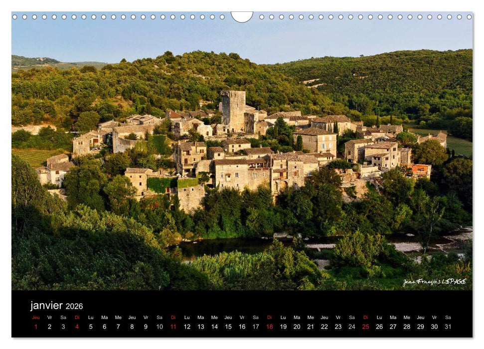 La vallée de la Céze Gard (CALVENDO Calendrier mensuel 2026)