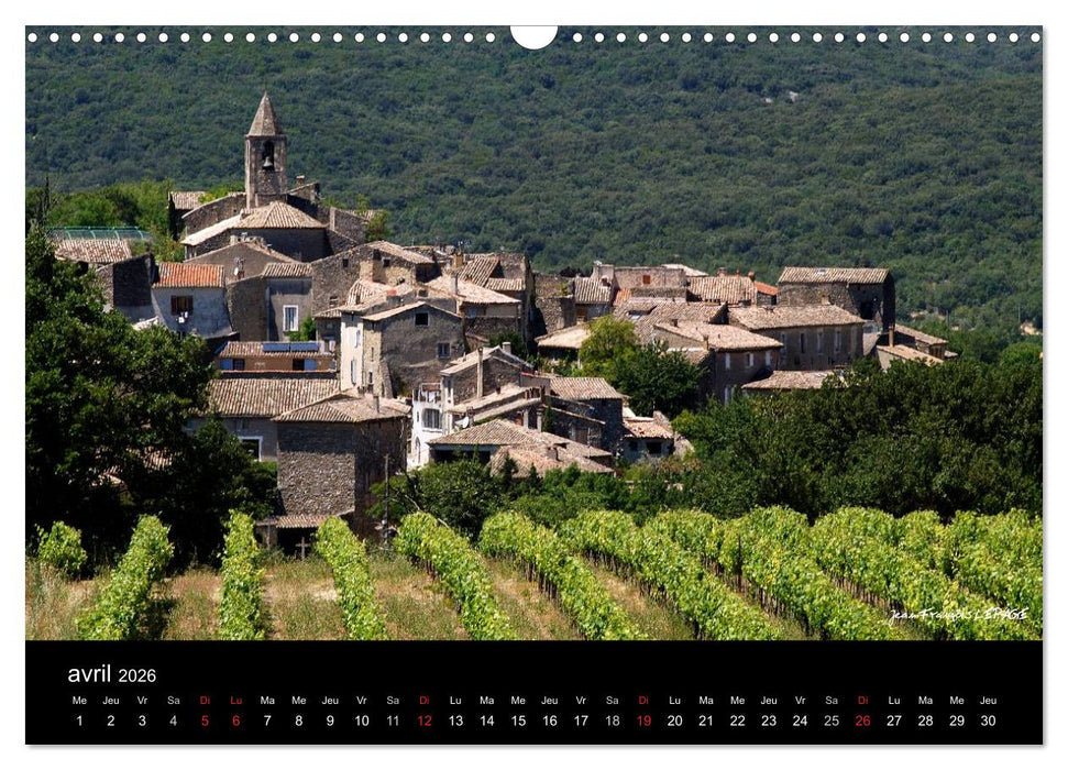 La vallée de la Céze Gard (CALVENDO Calendrier mensuel 2026)