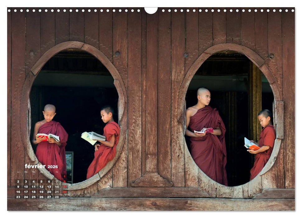 BIRMANIE MYANMAR (CALVENDO Calendrier mensuel 2026)