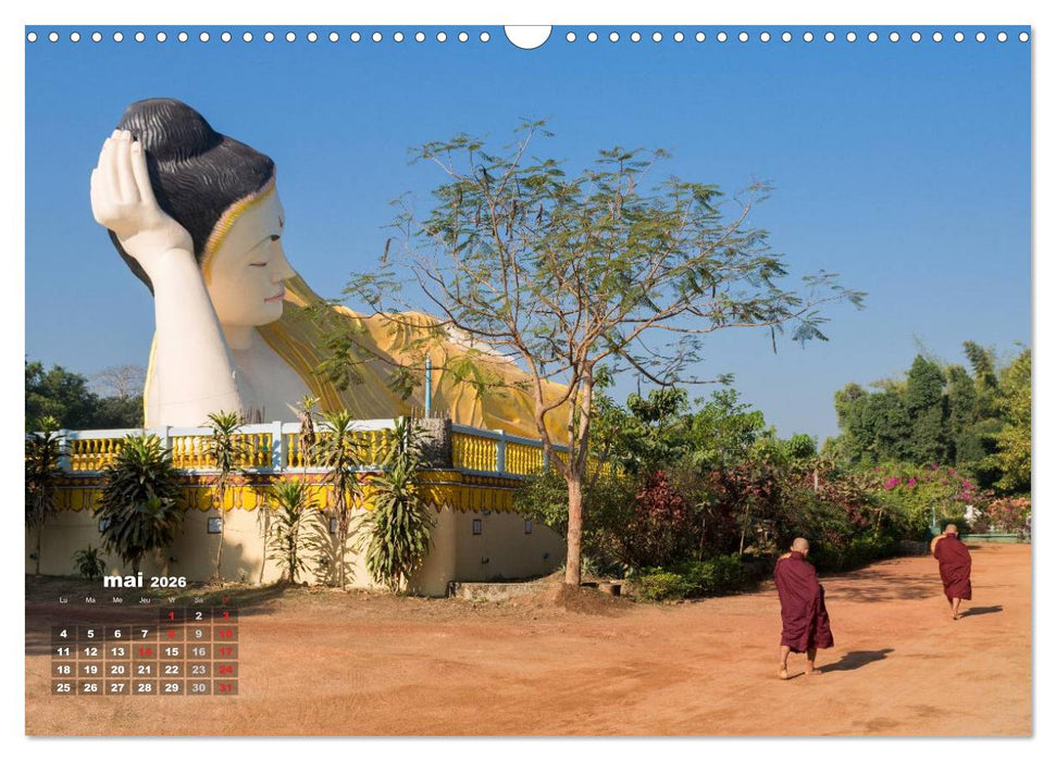 BIRMANIE MYANMAR (CALVENDO Calendrier mensuel 2026)