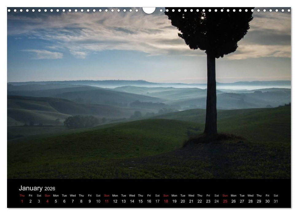 Tuscany Amazing Val d'Orcia (CALVENDO Monthly Calendar 2026)
