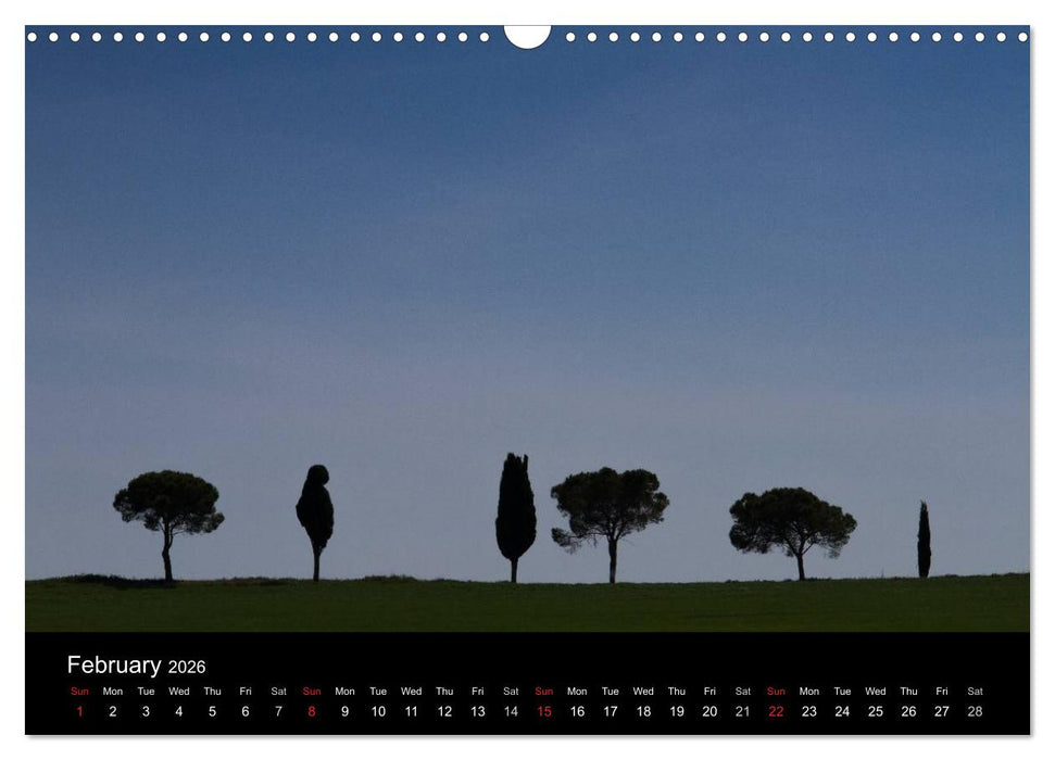 Tuscany Amazing Val d'Orcia (CALVENDO Monthly Calendar 2026)
