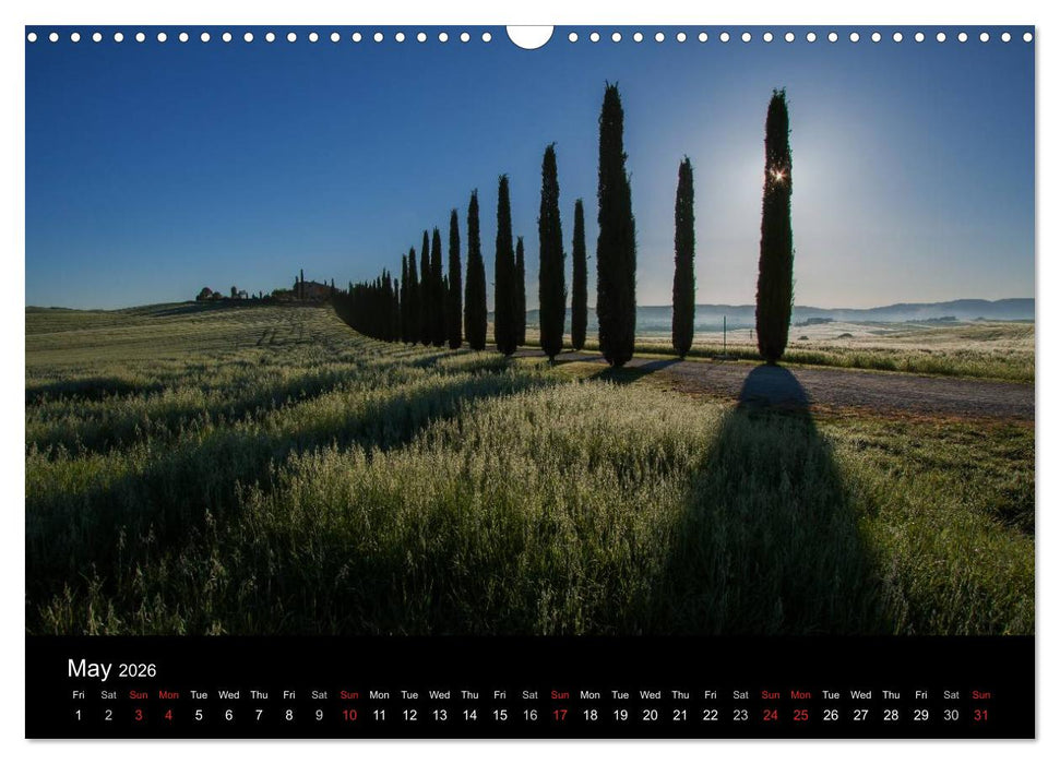 Tuscany Amazing Val d'Orcia (CALVENDO Monthly Calendar 2026)