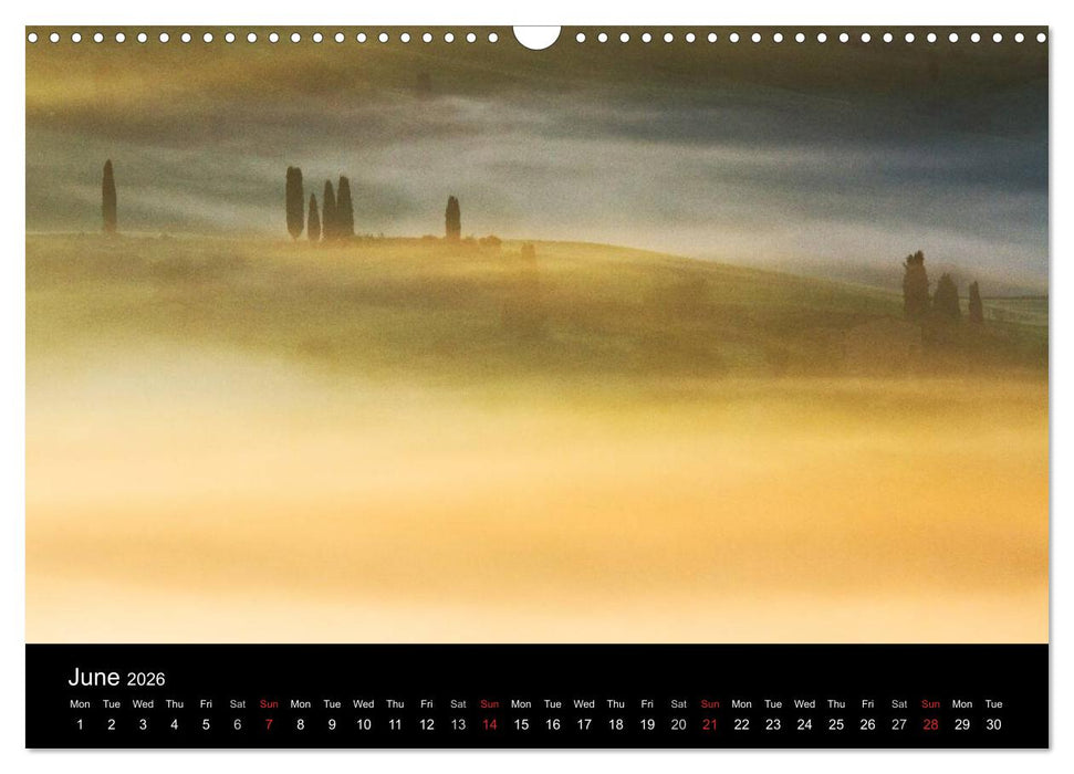 Tuscany Amazing Val d'Orcia (CALVENDO Monthly Calendar 2026)