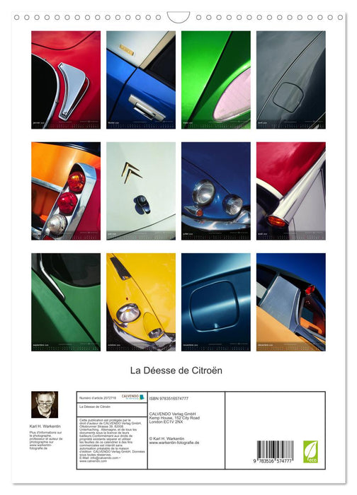 La Déesse de Citroën (CALVENDO Calendrier mensuel 2026)