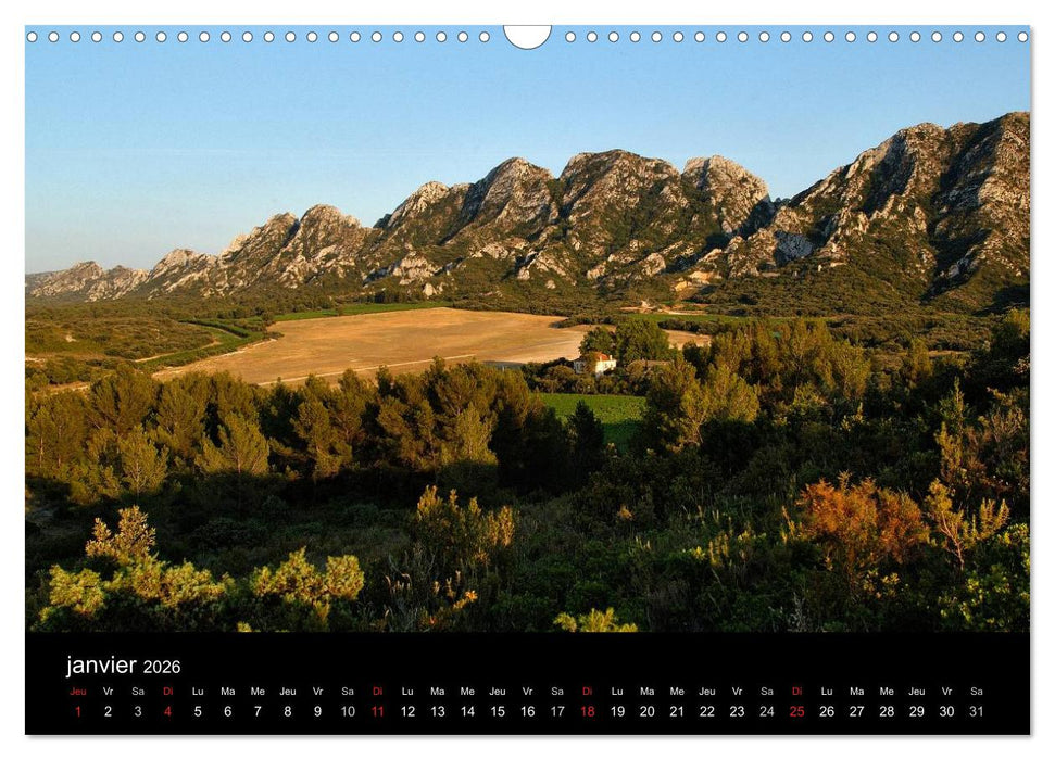 Les Alpilles en Provence (CALVENDO Calendrier mensuel 2026)