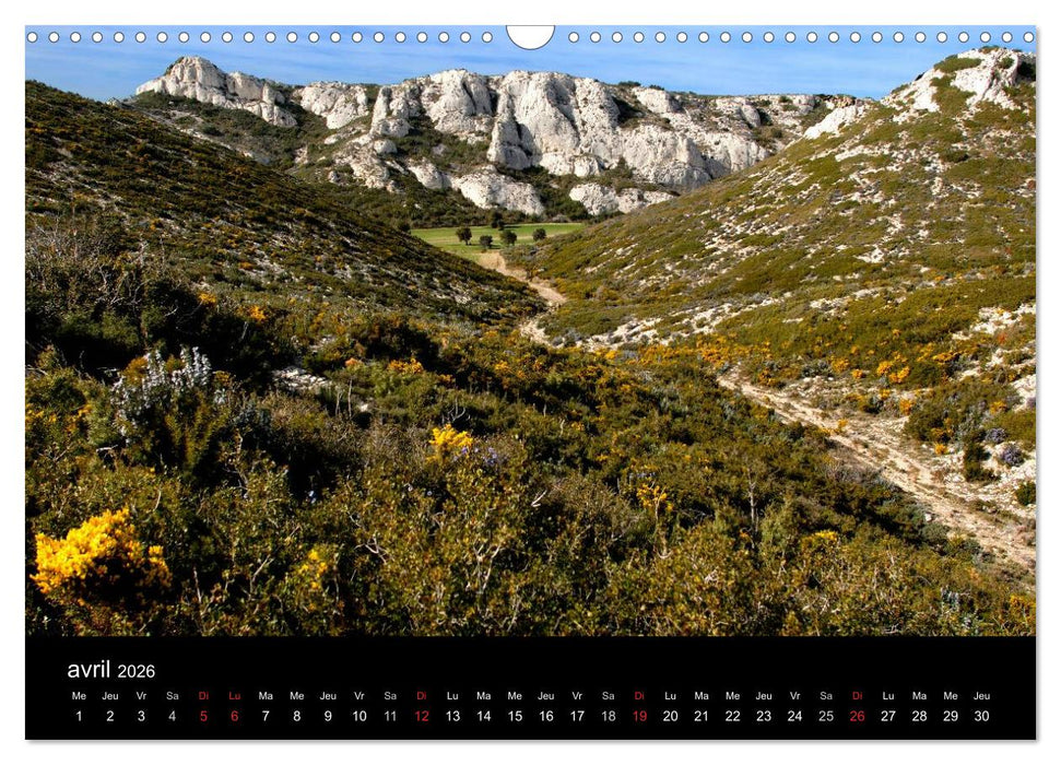 Les Alpilles en Provence (CALVENDO Calendrier mensuel 2026)