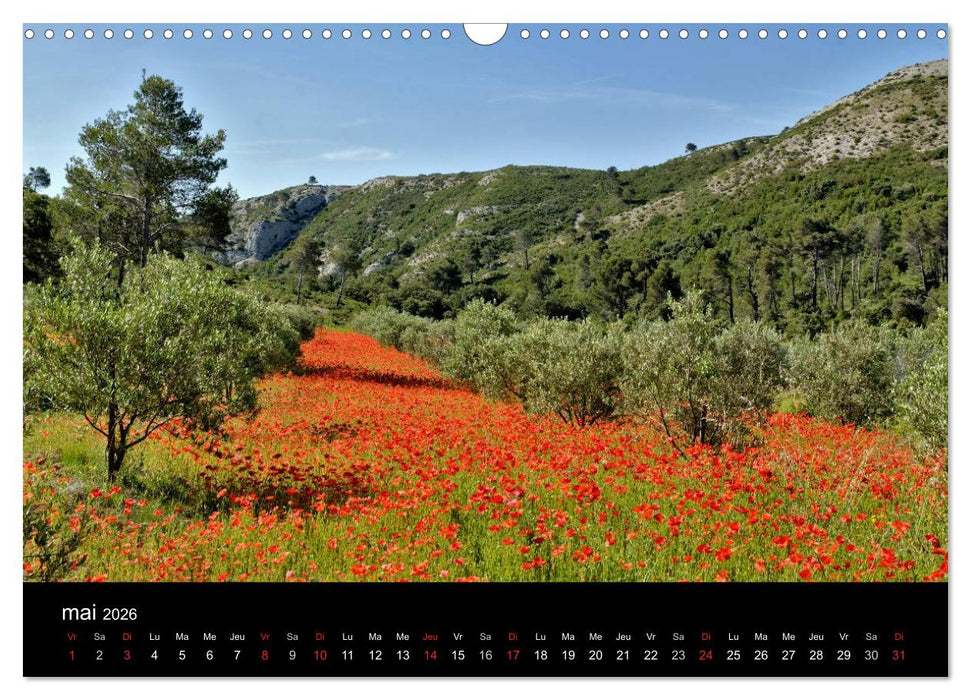 Les Alpilles en Provence (CALVENDO Calendrier mensuel 2026)