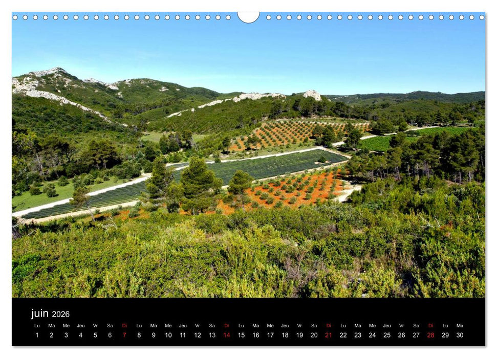 Les Alpilles en Provence (CALVENDO Calendrier mensuel 2026)