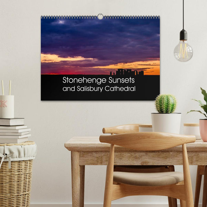 Stonehenge Sunsets & Salisbury Cathedral (CALVENDO Monthly Calendar 2026)