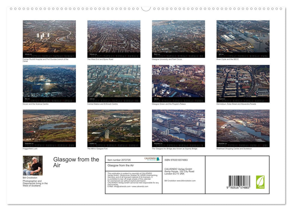Glasgow from the Air (CALVENDO Premium-Calendar 2026)