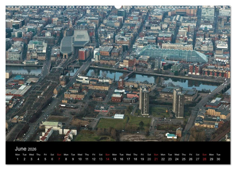 Glasgow from the Air (CALVENDO Premium-Calendar 2026)