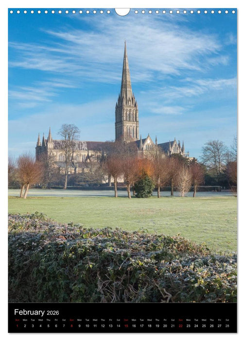 Views Of Salisbury Cathedral (CALVENDO Monthly Calendar 2026)