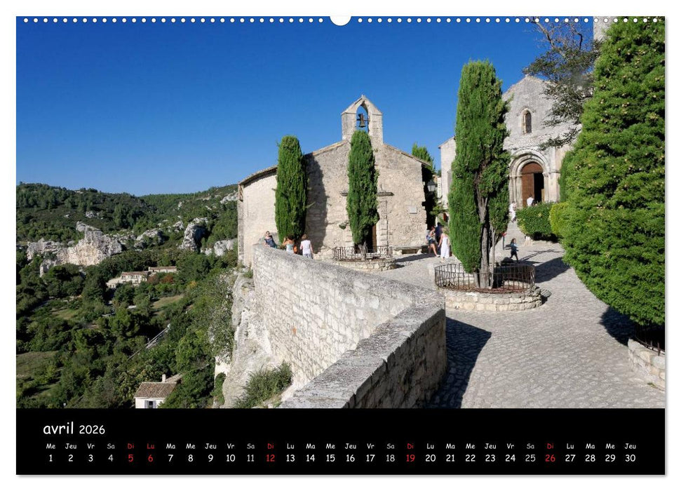 Les Baux de Provence Un des plus beaux villages de France (CALVENDO Calendrier supérieur 2026)
