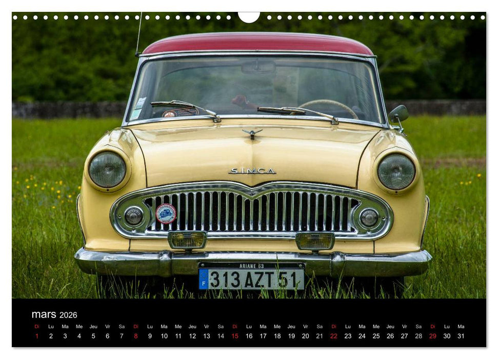 AUTO MOBILE (CALVENDO Calendrier mensuel 2026)