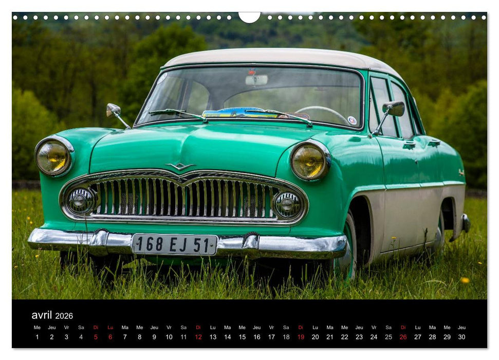 AUTO MOBILE (CALVENDO Calendrier mensuel 2026)