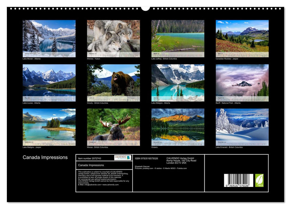Canada Impressions (CALVENDO Premium-Calendar 2026)