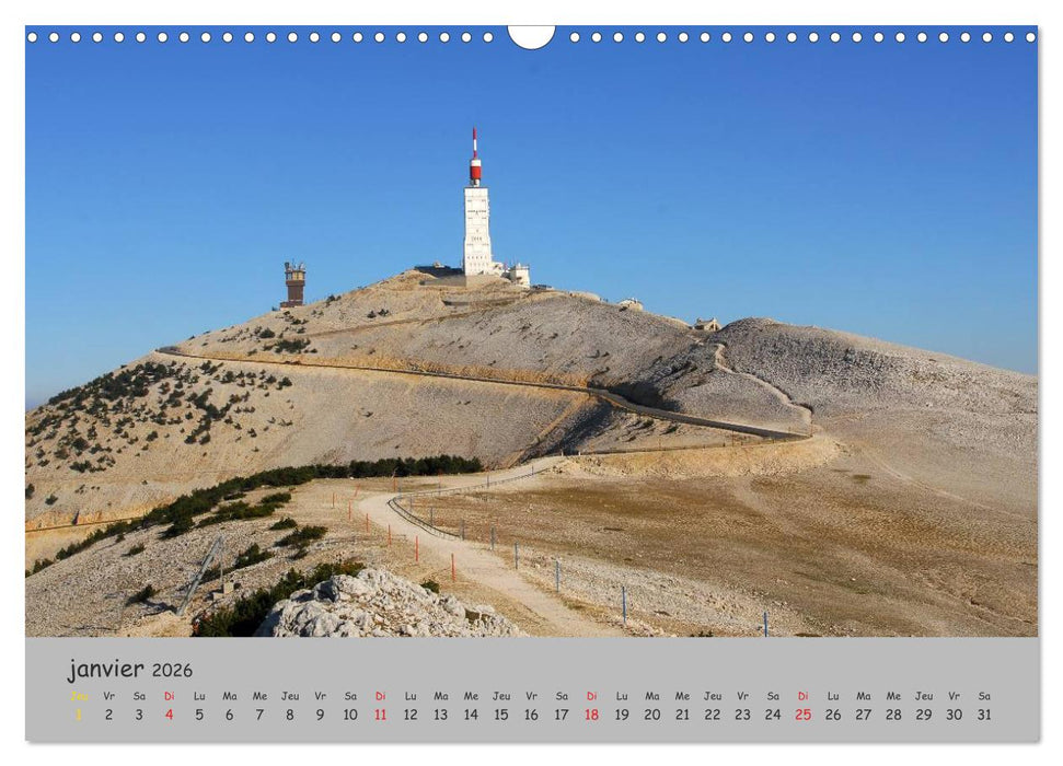 Le Mont Ventoux Le géant de Provence (CALVENDO Calendrier mensuel 2026)