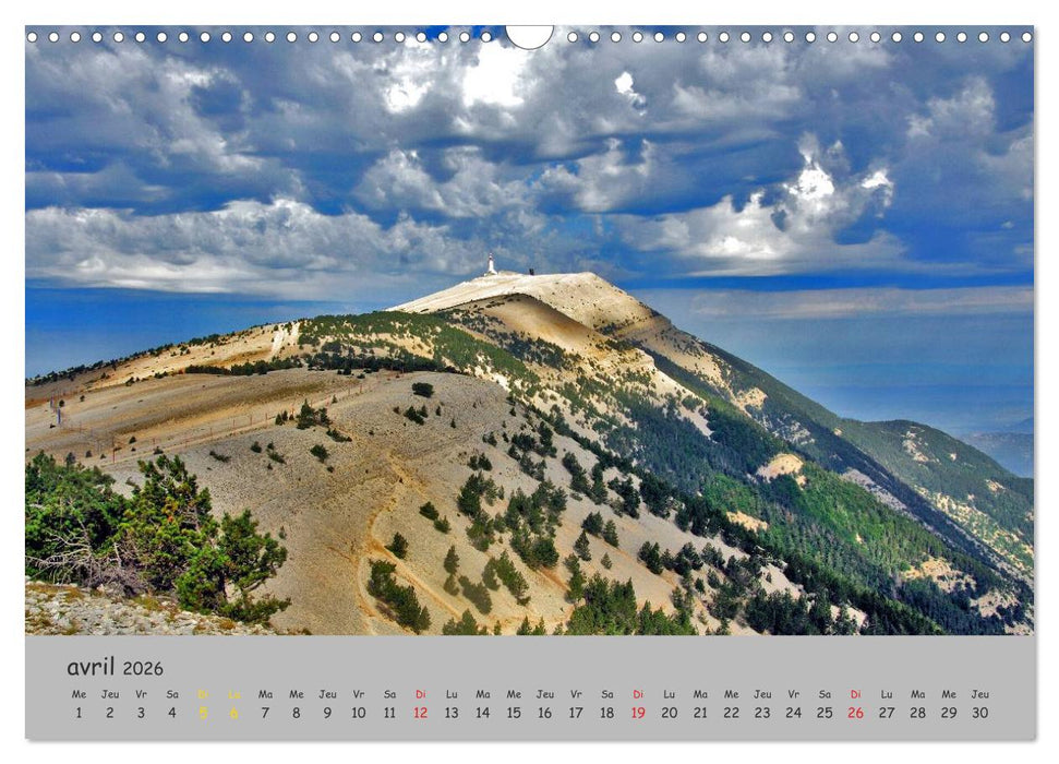 Le Mont Ventoux Le géant de Provence (CALVENDO Calendrier mensuel 2026)