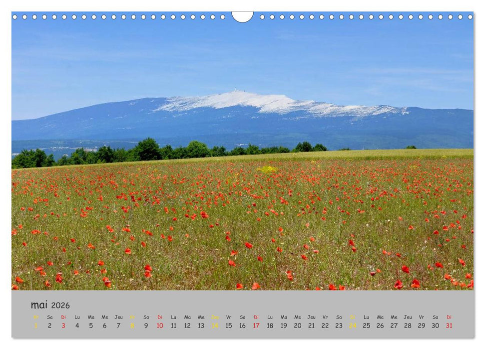 Le Mont Ventoux Le géant de Provence (CALVENDO Calendrier mensuel 2026)