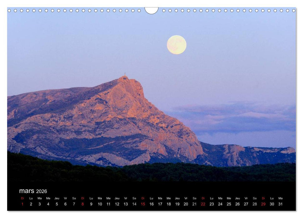 Paysages de Provence (CALVENDO Calendrier mensuel 2026)