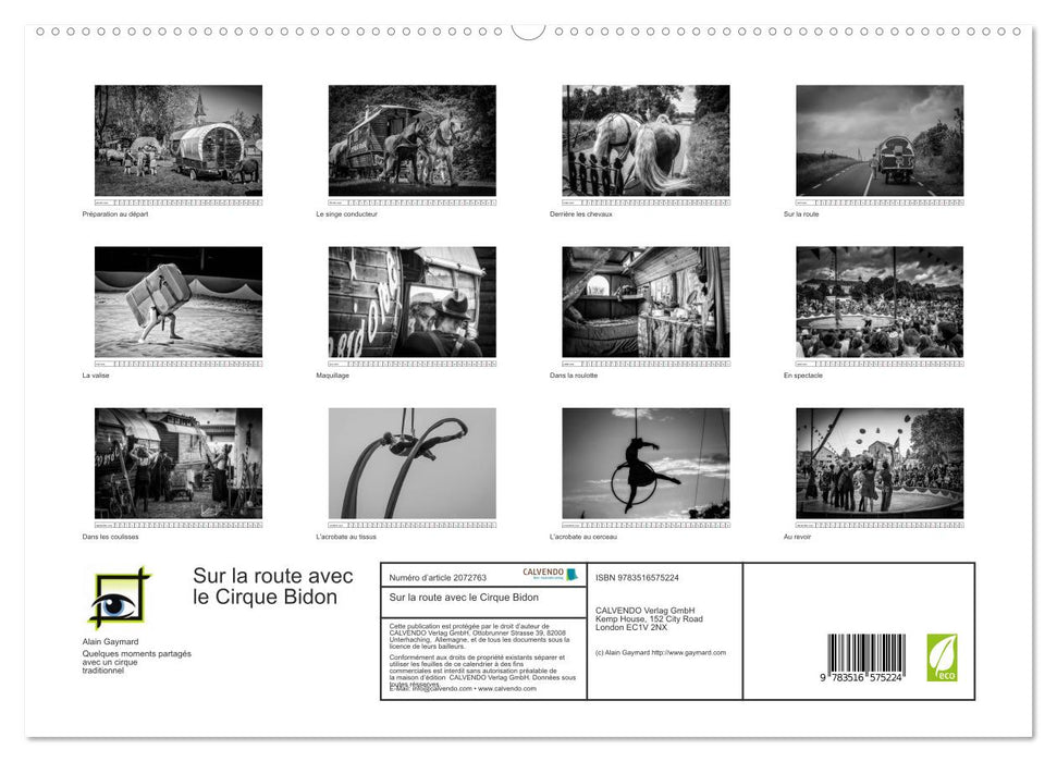 Sur la route avec le Cirque Bidon (CALVENDO Calendrier supérieur 2026)
