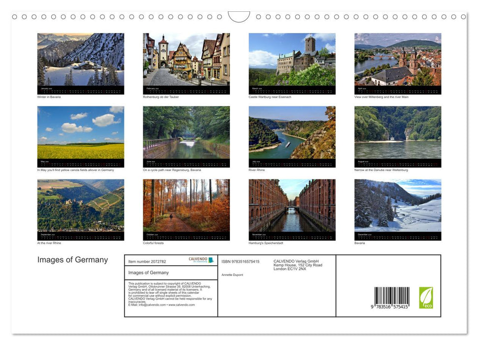 Images of Germany (CALVENDO Monthly Calendar 2026)