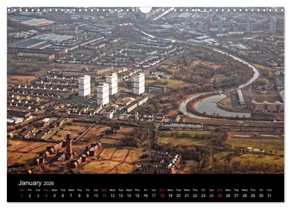 Glasgow from the Air (CALVENDO Monthly Calendar 2026)