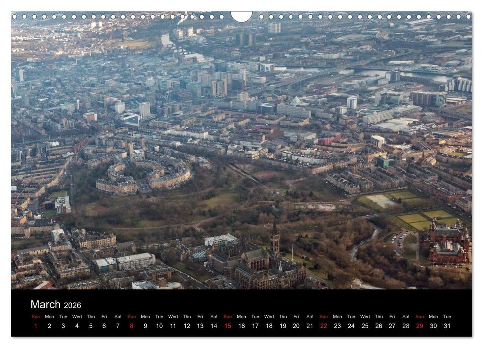 Glasgow from the Air (CALVENDO Monthly Calendar 2026)