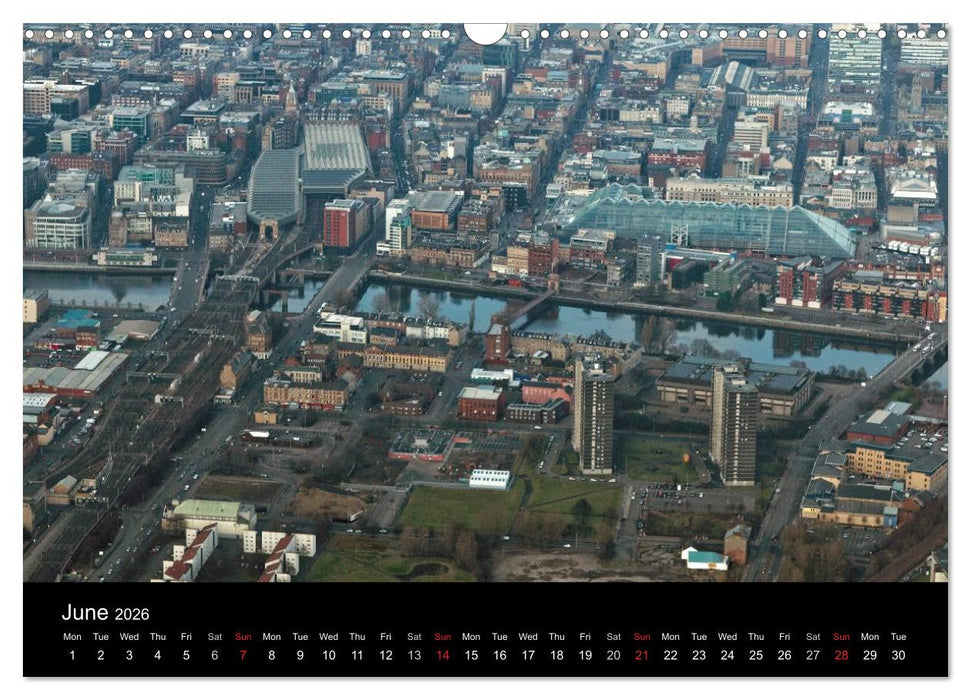 Glasgow from the Air (CALVENDO Monthly Calendar 2026)