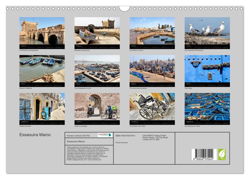 Essaouira Maroc (CALVENDO Calendrier mensuel 2026)