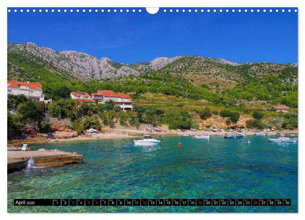 Hvar The sunny Island of Croatia (CALVENDO Monthly Calendar 2026)