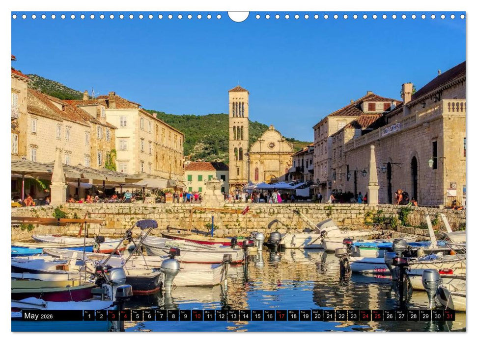 Hvar The sunny Island of Croatia (CALVENDO Monthly Calendar 2026)