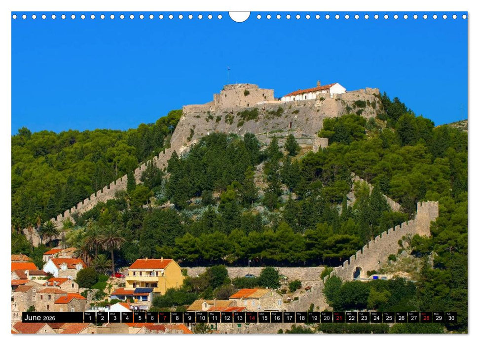 Hvar The sunny Island of Croatia (CALVENDO Monthly Calendar 2026)