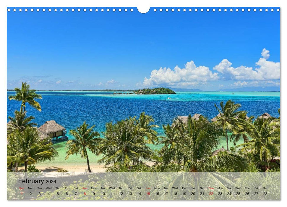 French Polynesia Paradise in the South Pacific (CALVENDO Monthly Calendar 2026)