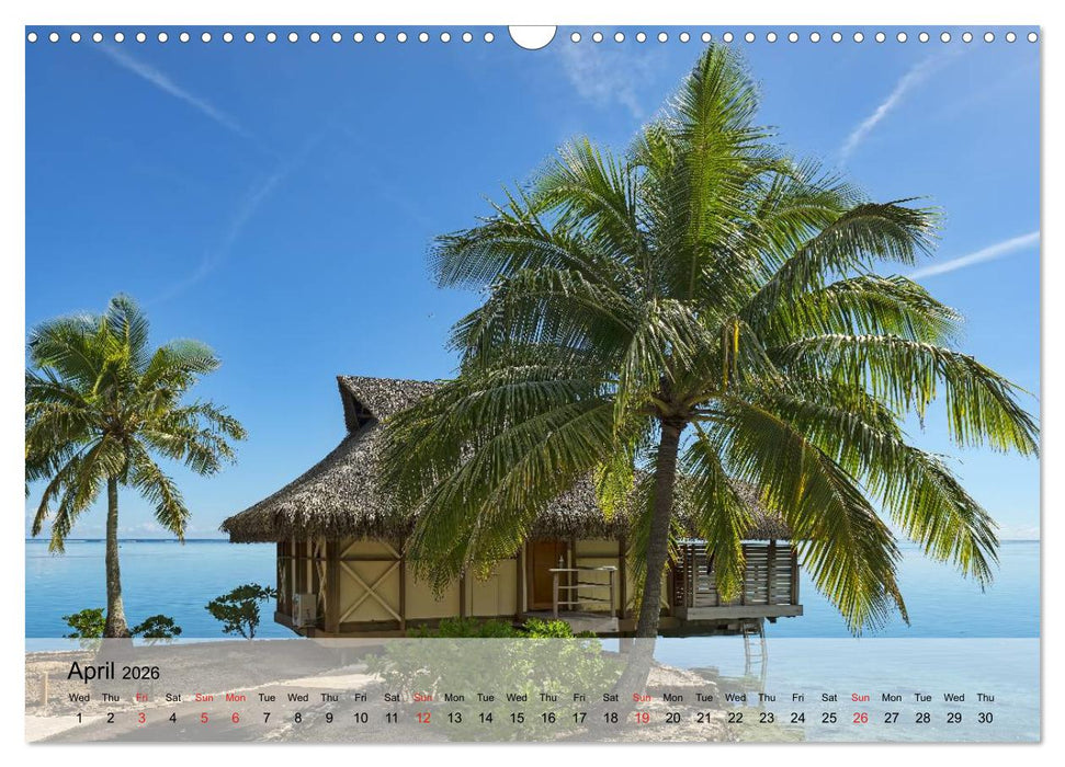 French Polynesia Paradise in the South Pacific (CALVENDO Monthly Calendar 2026)